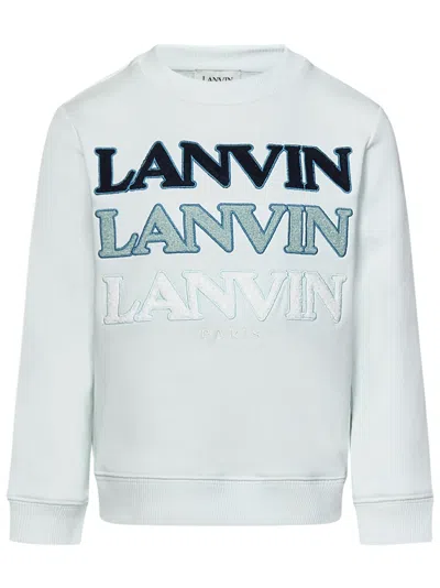 Shop Lanvin Kids Sweatshirt In Clear Blue
