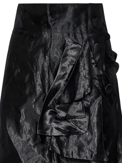 Maison Margiela Bow-detail Pencil Midi Skirt In Black