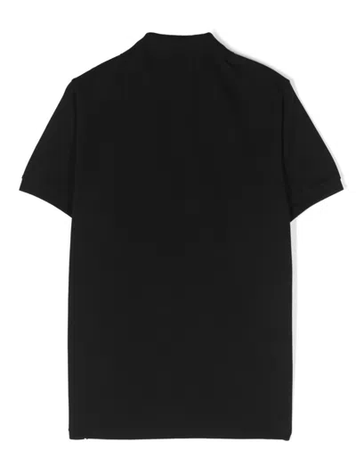 Shop Stone Island Junior Polo Shirt In Black