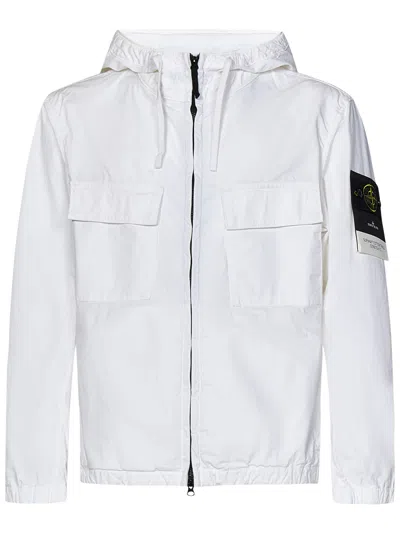 Shop Stone Island Jacket In White