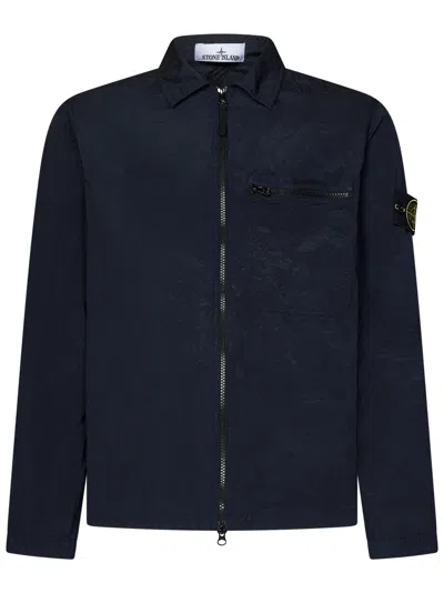 Shop Stone Island Jacket In Blue