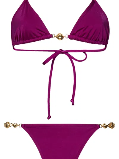 Shop Reina Olga Splash Bikini In Purple