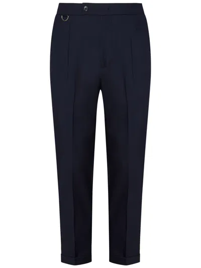 Shop Low Brand Riviera Elastic Trousers In Blue