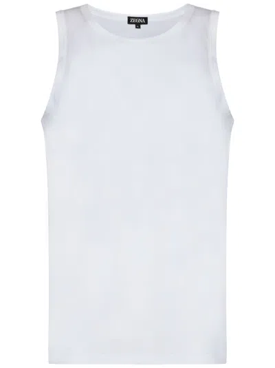Shop Zegna Tank Top In White