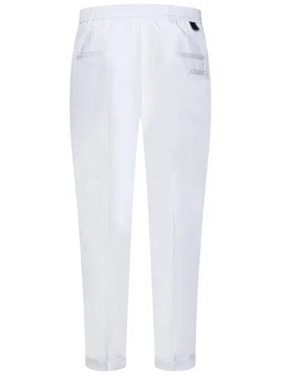 Shop Low Brand Riviera Elastic Trousers In White