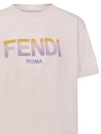 Shop Fendi Kids T-shirt In Pink