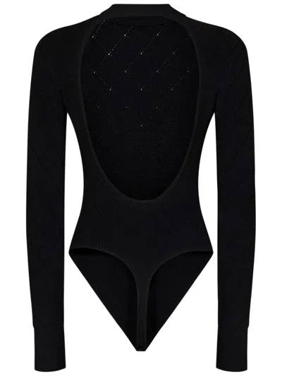 Shop Balmain Paris Bodysuit In Black