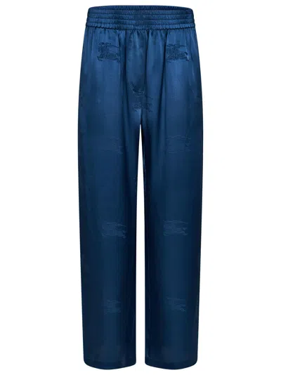 Shop Burberry Trousers In Blue