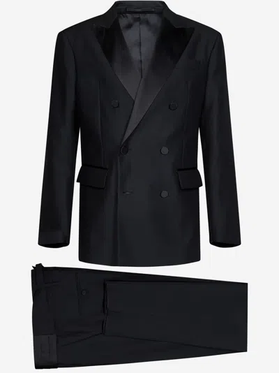 Shop Dsquared2 Chicago Double-breasted Suit In Black