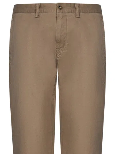 Shop Polo Ralph Lauren Trousers In Beige