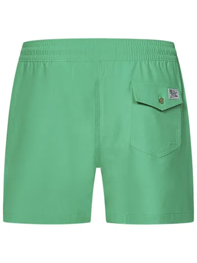 Shop Polo Ralph Lauren Traveler Swimsuit In Green