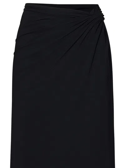 Shop Amazuìn Milla Long Skirt In Black