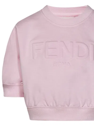 Shop Fendi Kids Sweatshirt In Pink