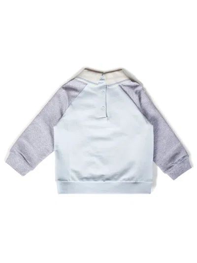 Shop Fendi Kids Sweatshirt In Clear Blue