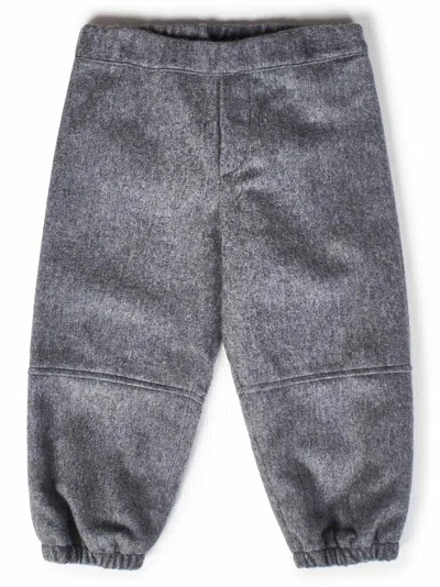Shop Fendi Kids Trousers In Grey