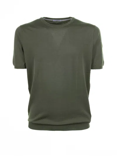 Shop People Of Shibuya Green Crew-neck T-shirt In Military Green
