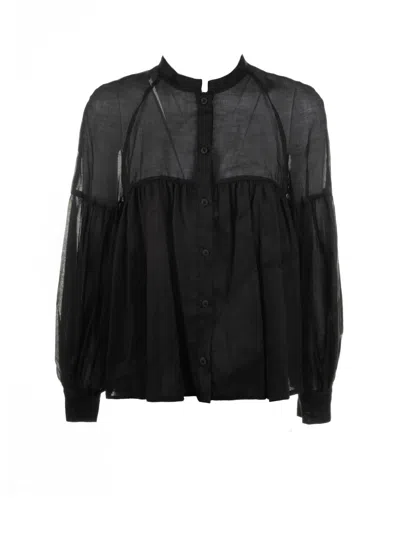 Shop Kaos Black Muslin Shirt In Nero