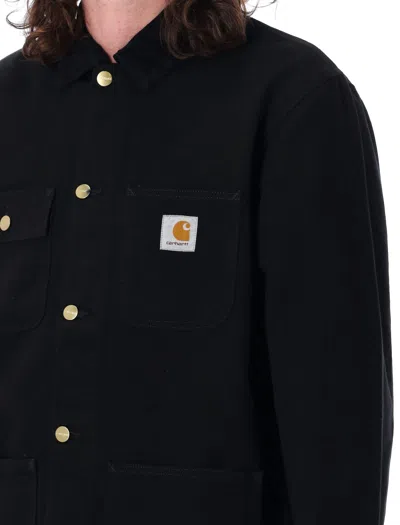 Shop Carhartt Michigan Coat In Black Rinsed