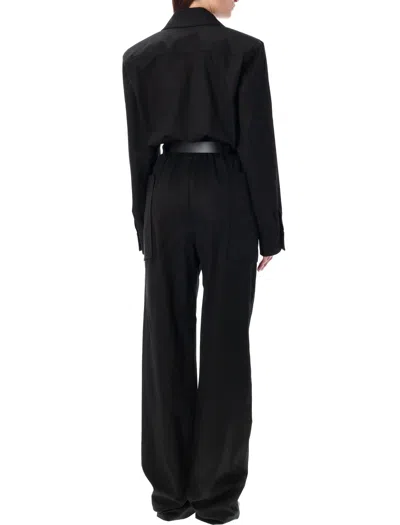Shop Saint Laurent Combinasion Newness Jumpsuit In Black