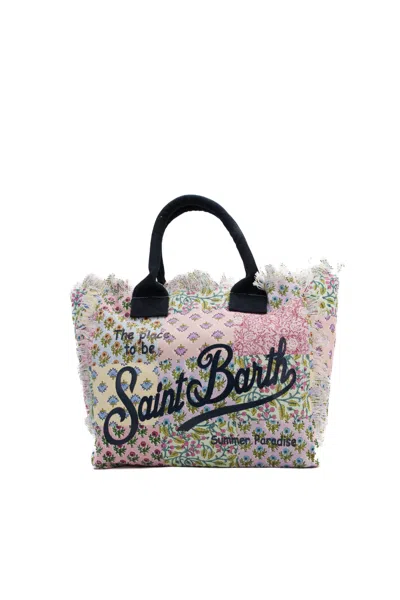 Shop Mc2 Saint Barth Vanity Radical Patch Bag In Canvas In Rosa