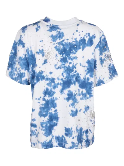 Shop Des Phemmes Tie Dy T-shirt In Dark Blue