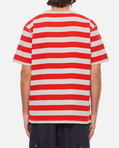 Shop Junya Watanabe Short Sleeves Stripes T-shirt In Multicolour