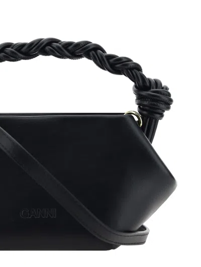 Shop Ganni Mini Bou Handbag In Black