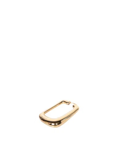 Shop Jacquemus Les Boucles Oval Gold Earrings In Metallic