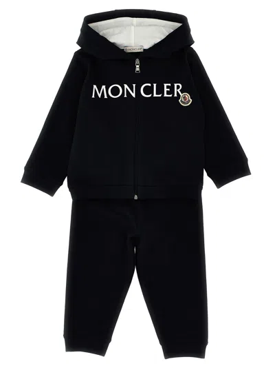 Shop Moncler Complete Hoodie + Leggings In Blue