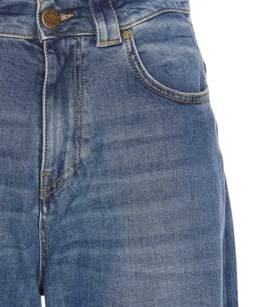 Shop Pinko Egg Fit Denim Vintage Jeans In Blue