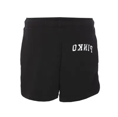 Shop Pinko Logo Shorts In Black