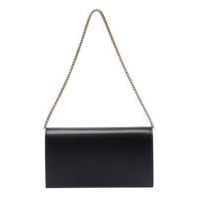 Shop Ferragamo Gancini Chain Shoulder Bag In Black