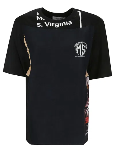 Shop Marine Serre Regenerated Graphic T-shirt T-shirt In Black