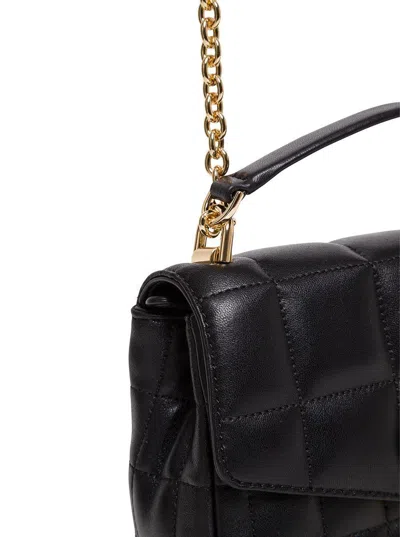 Shop Michael Michael Kors Soho Small Quilted Shoulder Bag In Black
