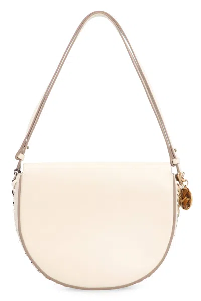Shop Stella Mccartney Frayme Shoulder Bag In Panna