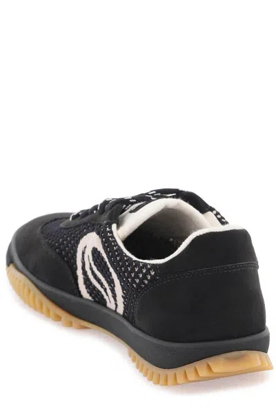 Shop Stella Mccartney S Wave Lace-up Sneakers In Black