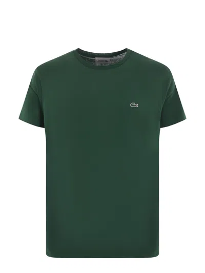 Shop Lacoste Pima Cotton T-shirt In Verde Militare