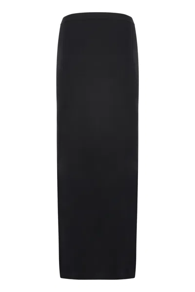 Shop Alexander Wang Cotton Maxi Skirt In Black