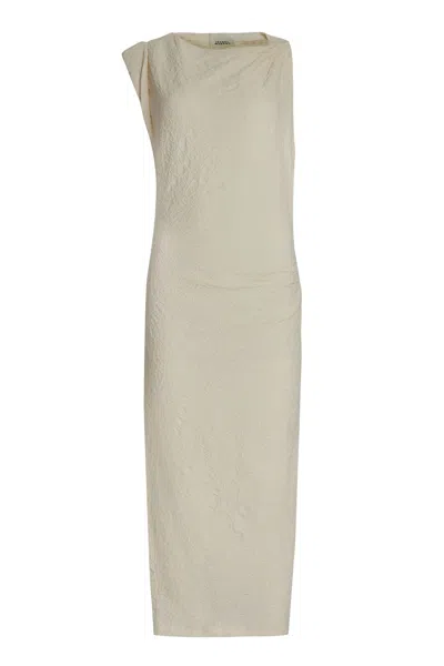 Shop Isabel Marant Franzy Cotton-blend Dress In Ecru