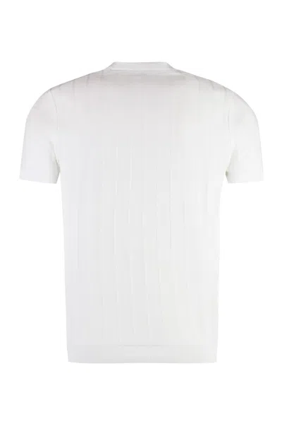 Shop Paul&amp;shark Cotton Crew-neck T-shirt In White