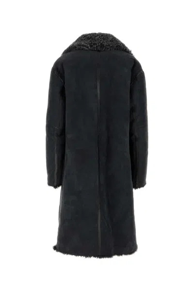Shop Dolce & Gabbana Black Suede Coat In N0000