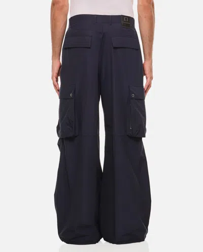 Shop Wooyoungmi Wide Leg Pants In Blue