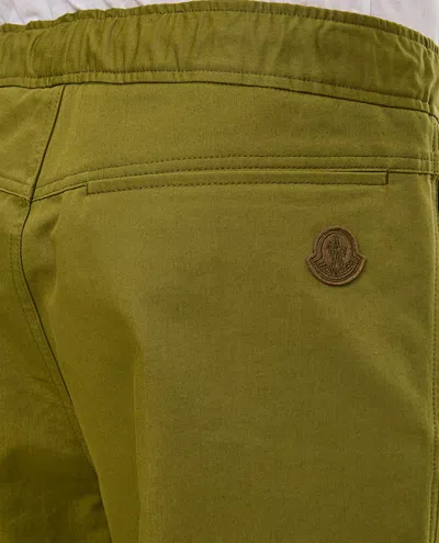 Shop Moncler Trousers In Green