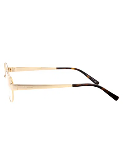 Shop Saint Laurent Sl 692 Opt Glasses In 002 Gold Gold Transparent