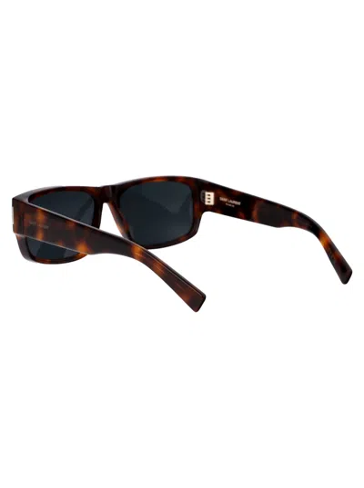 Shop Saint Laurent Sl 689 Sunglasses In 002 Havana Havana Black