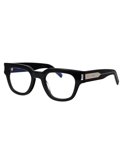 Shop Saint Laurent Sl 661 Glasses In 001 Black Crystal Transparent