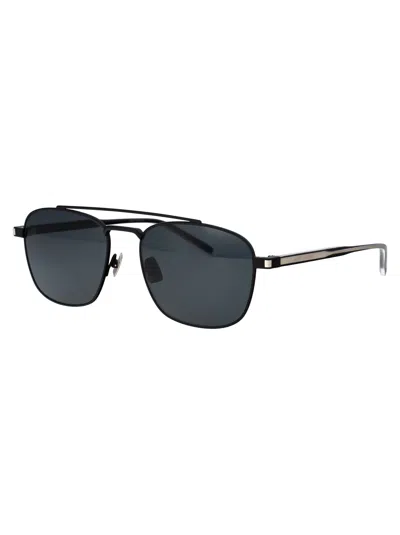 Shop Saint Laurent Sl 665 Sunglasses In 001 Black Crystal Black