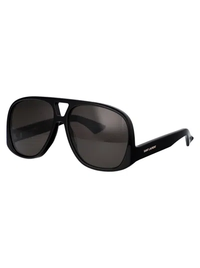 Shop Saint Laurent Sl 652 Solace Sunglasses In 001 Black Black Black