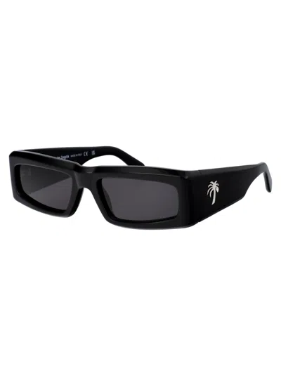 Shop Palm Angels Yreka Sunglasses In 1007 Black