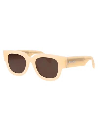 Shop Palm Angels Monterey Sunglasses In 1764 Sand